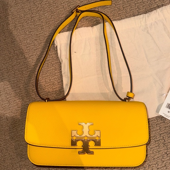 Tory Burch Yellow Eleanor E/W Shoulder Bag - Picture 3 of 6
